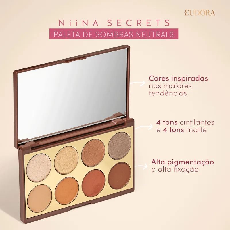 Paleta De Sombras Eudora Niina Secrets Neutrals 5,6G