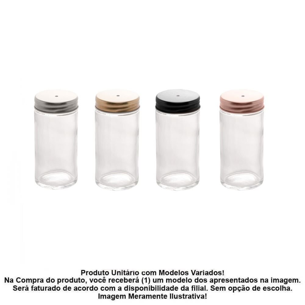 Paliteiro De Vidro Com Tampa Lyor 80 Ml - Sortido