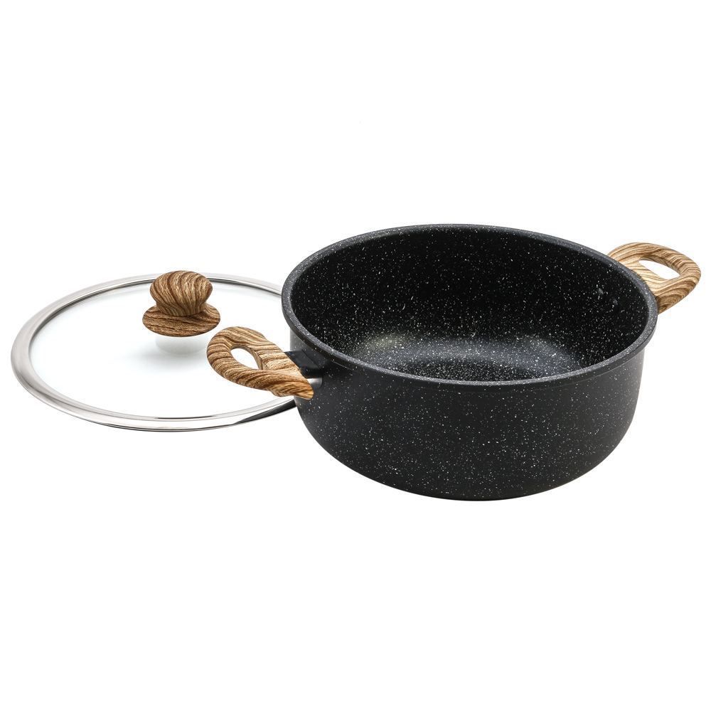 Panela Caçarola De Indução Com Revestimento Cerâmico Granilite Wolff 3,5 Litros - Preto