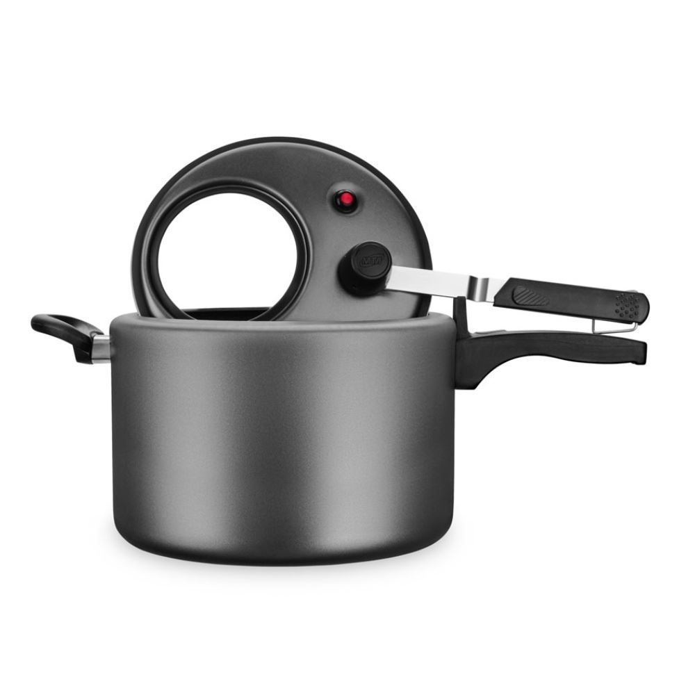 Panela de Pressão com Visor Superior Mta 8 Litros - GRAFITE