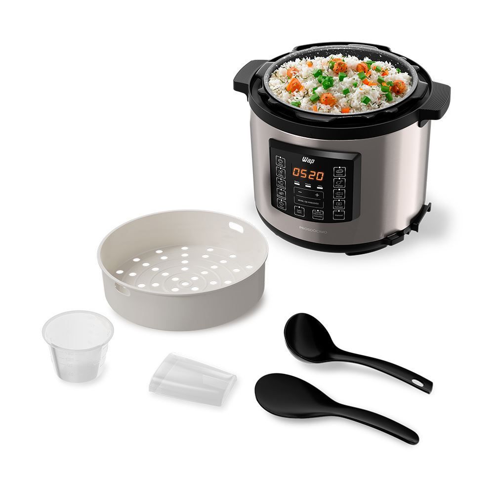 Panela De Pressão Elétrica Wap 6 Litros 1000W WPPE1