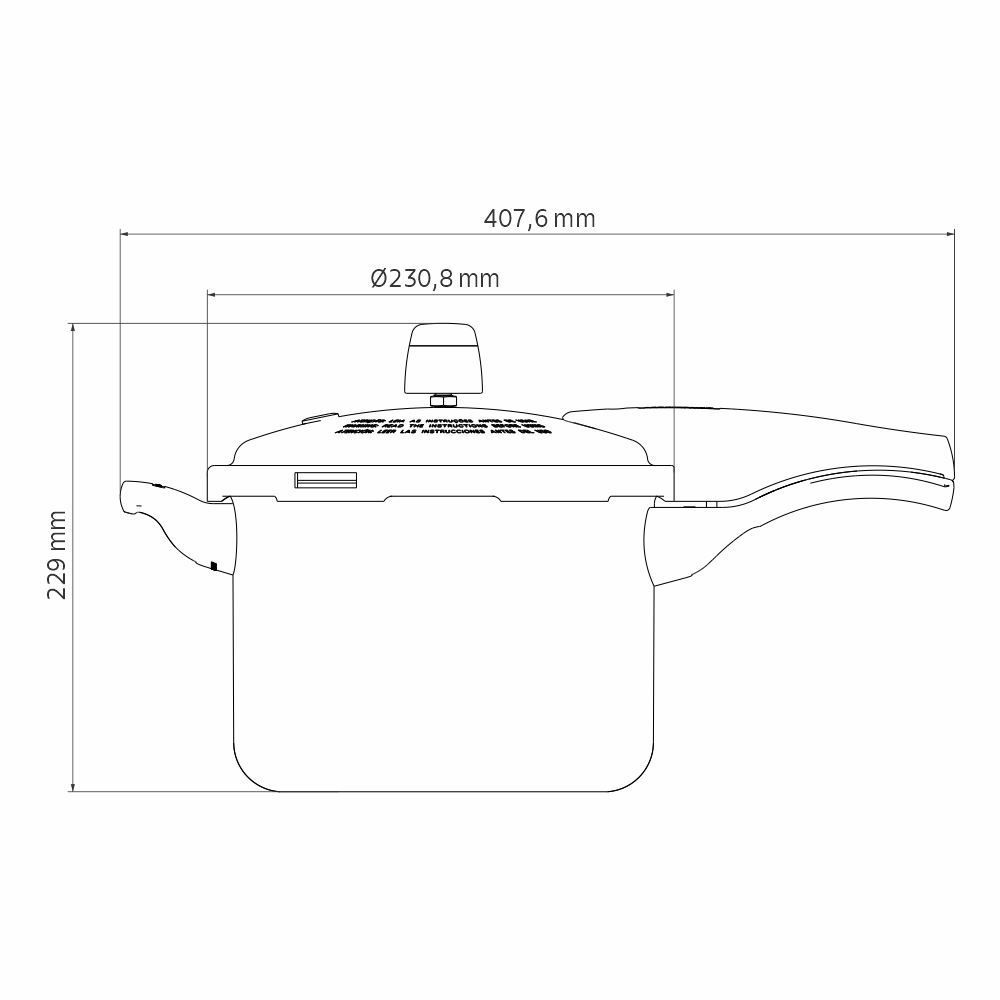 Panela De Pressão Em Alumínio Starflon Max Vancouver Effect Tramontina 4,5 Litros - Preto
