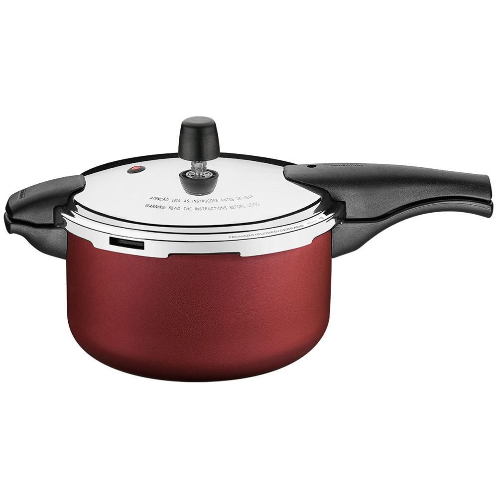 Panela De Pressão Tramontina Vancouver 6 Litros - Vermelha