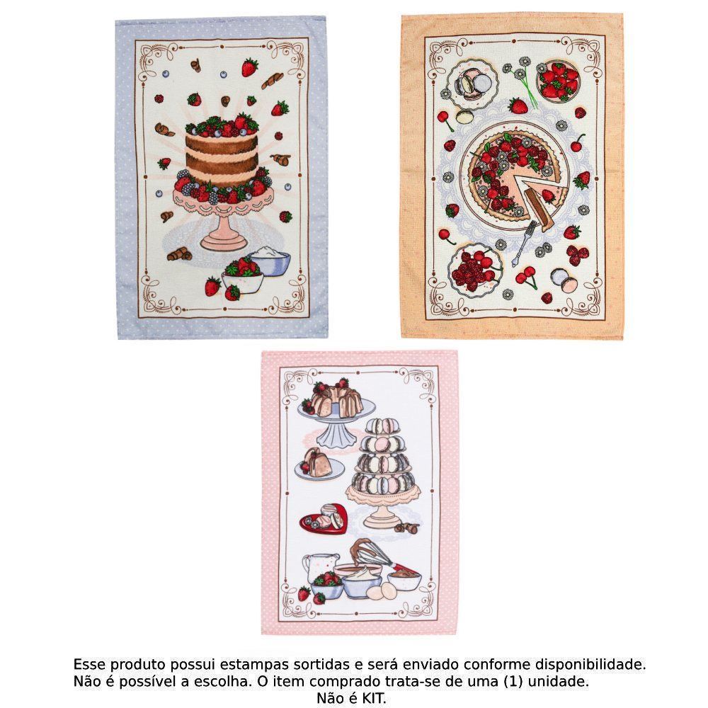 Pano De Copa 100% Algodão Felpudo Döhler 1 Pç - Doçuras