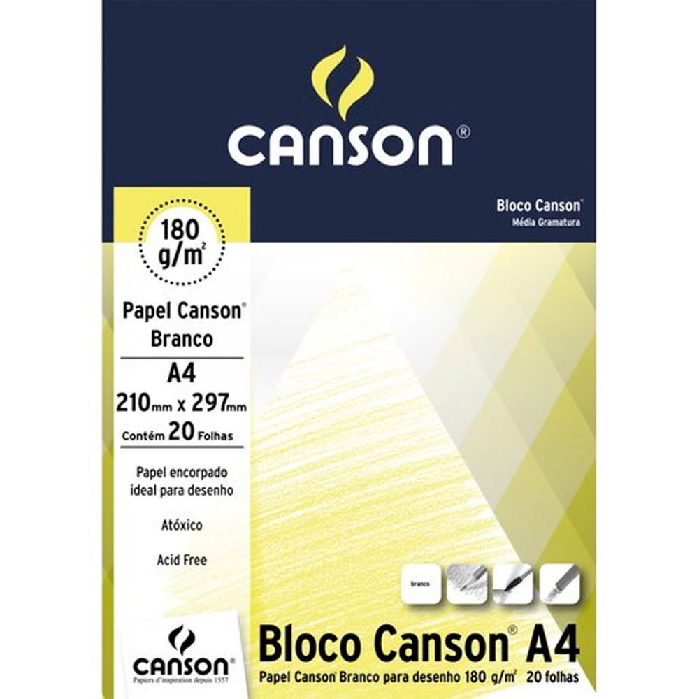 Papel Sulfite A4 Contém 20 Folhas Canson - Branco