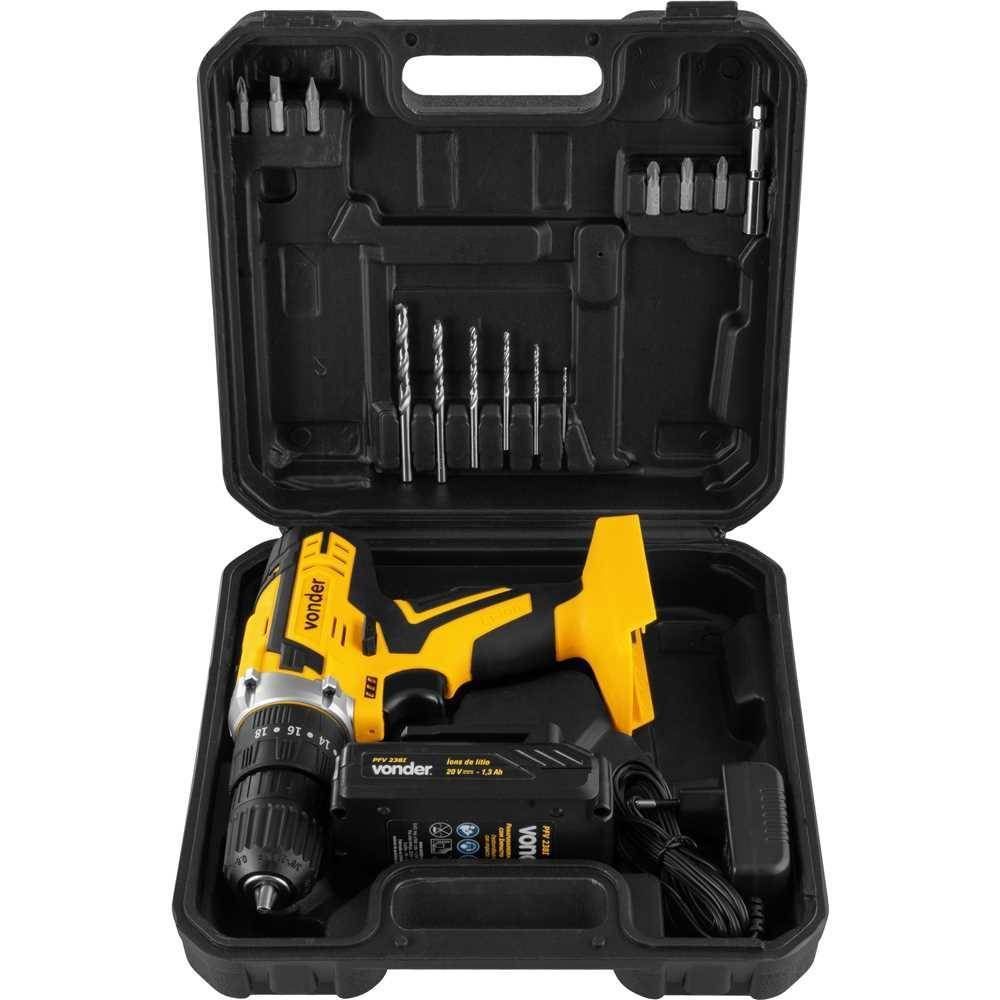 Parafusadeira E Furadeira Com Impacto Vonder Bateria 20V Pfv 238I - Bivolt