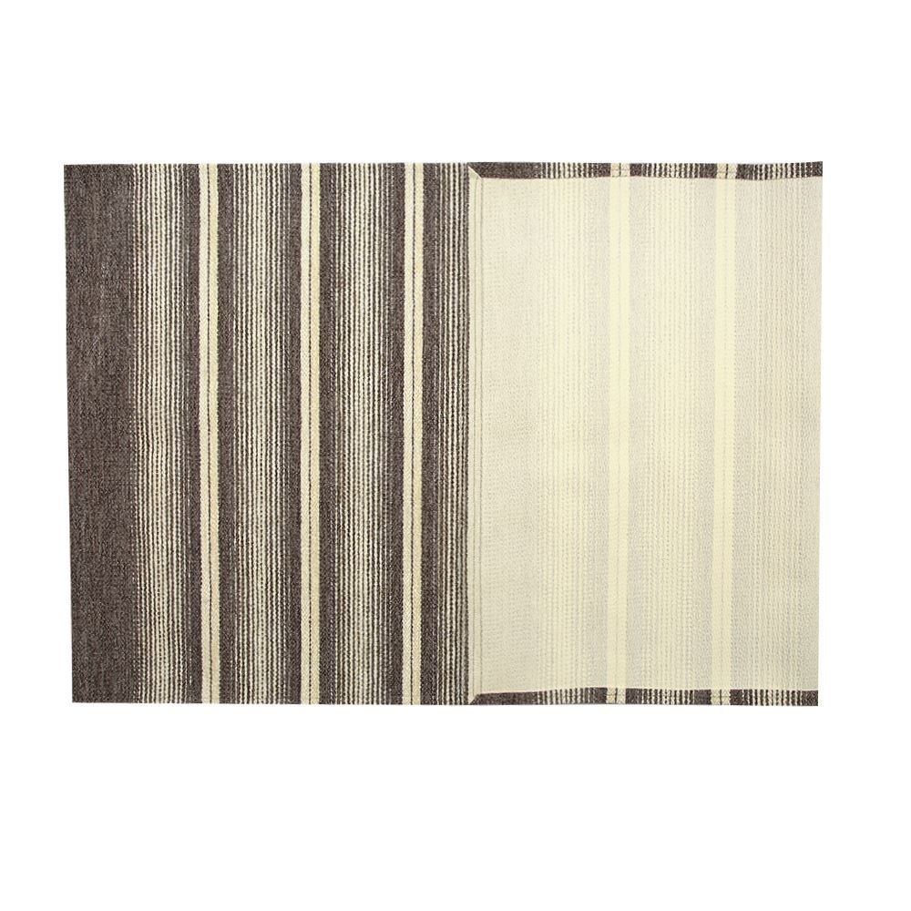 Tapete Para Quarto Ou Sala Chenile 75X160 Cm Havan Casa - Listras Bege E Marrom