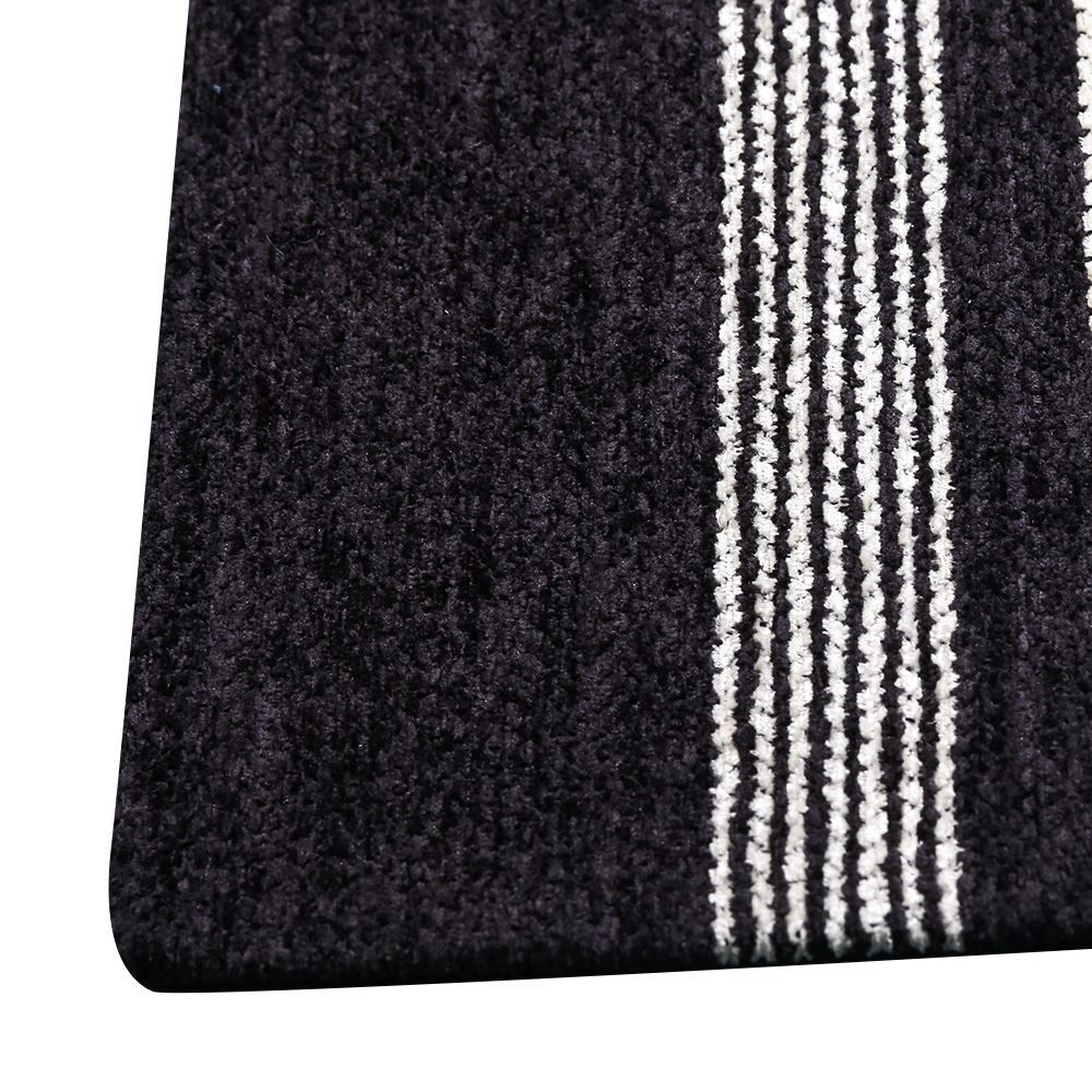 Tapete Para Quarto Ou Sala Chenile 75X160 Cm Havan Casa - Preto Listra