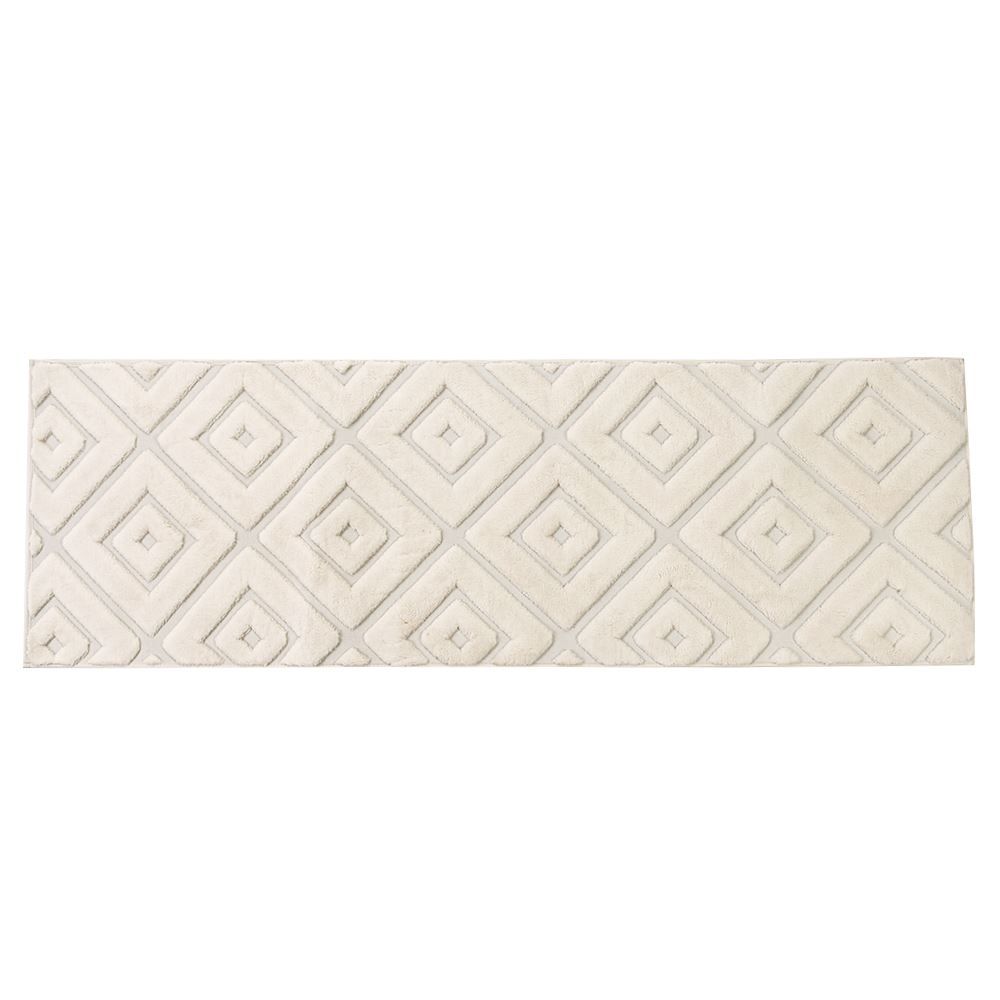 Passadeira Para Quarto E Sala 0,60X1,80 M Milano Havan Casa - Marfim Losango