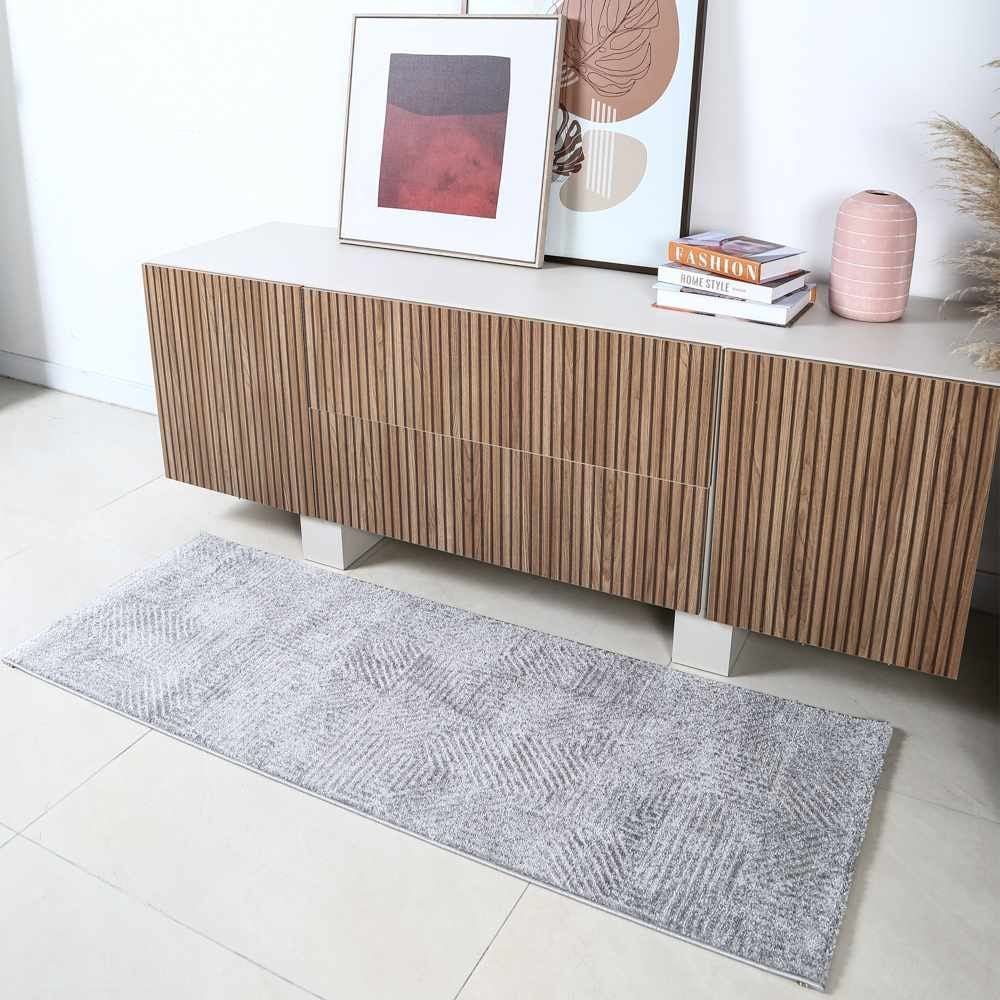 Passadeira Quarto E Sala Lucca 0,67X1,80 M Havan Casa - Cinza Elegance 