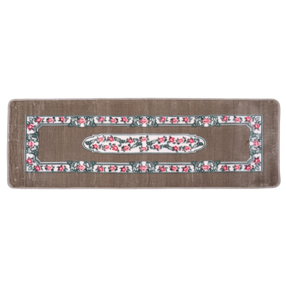 Passadeira Sevilha 60X1,80M Para Sala E Quarto  - Floral Bege