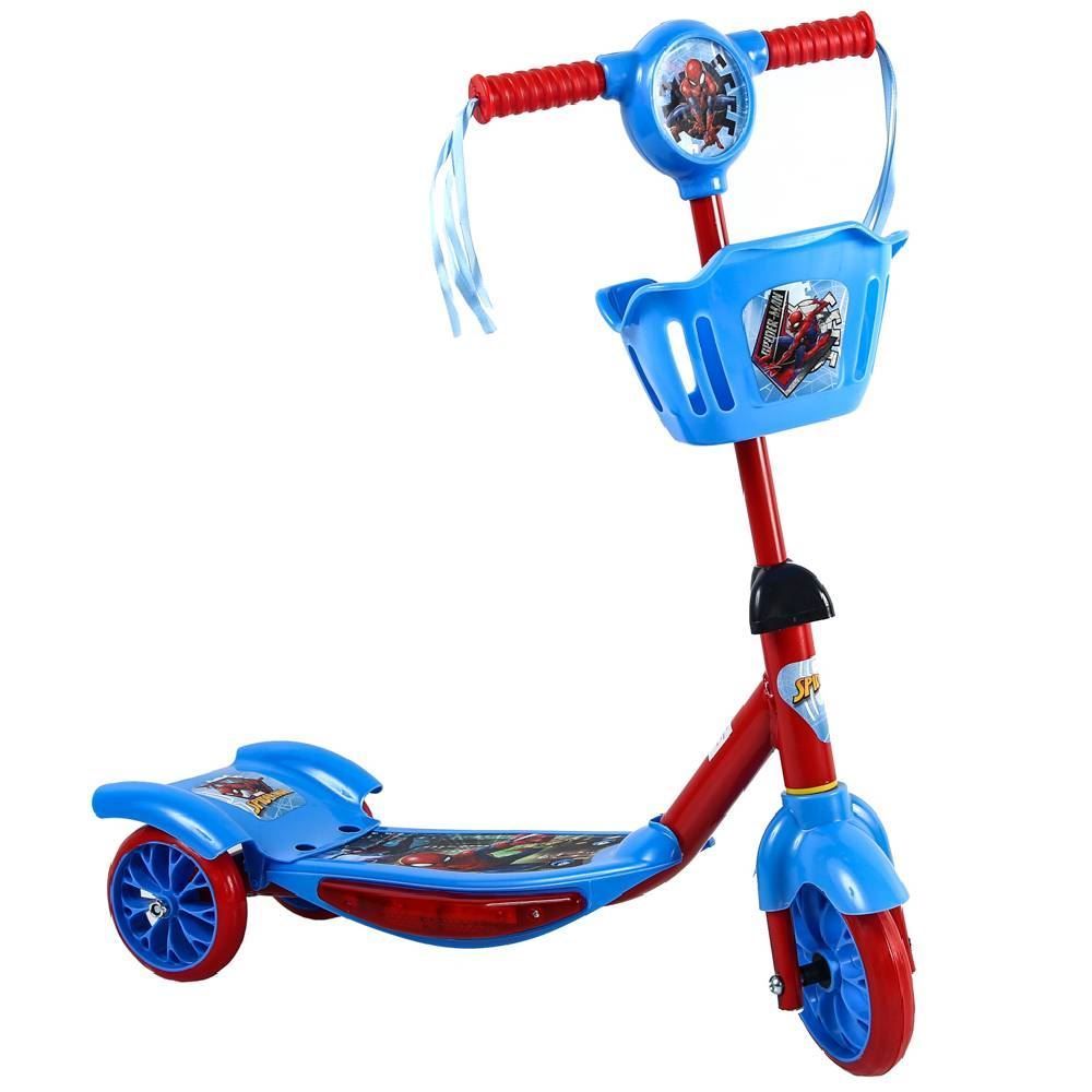 Patinete 3 Rodas Luzes E Som Spiderman Havan Toys - HBR0588