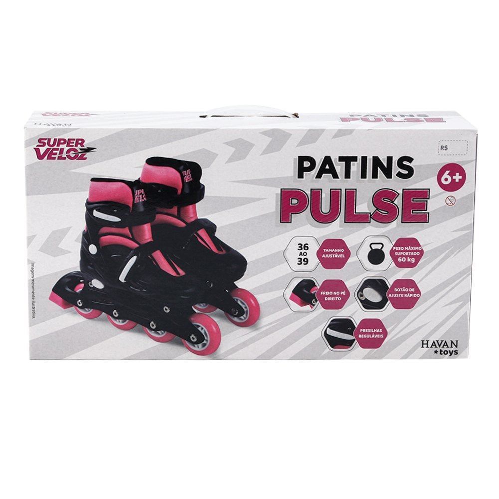 Patins Feminino Pulse In Line 36 A 39 Havan Toys - HBR0884