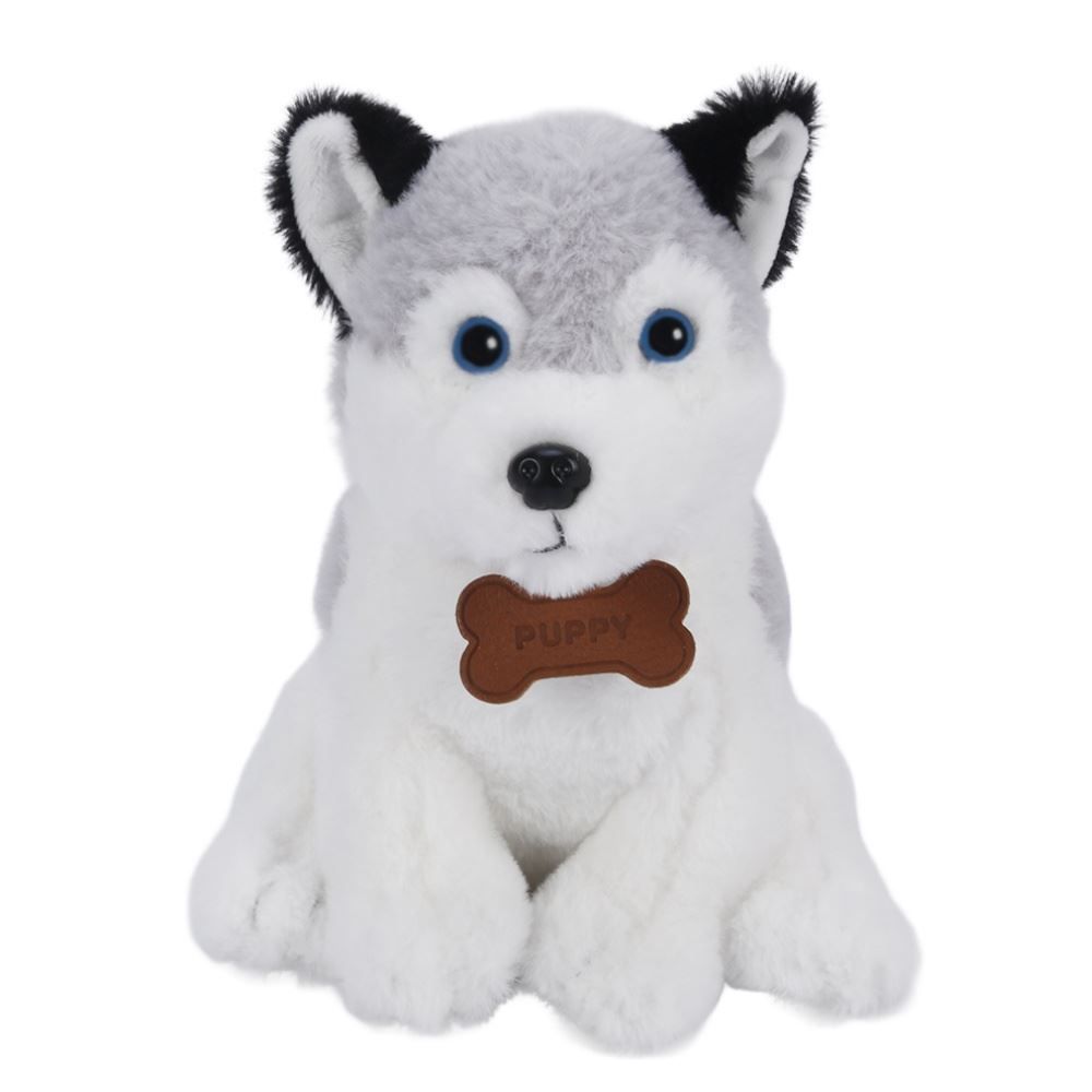 Pelúcia Cachorro Husky Sentado Cinza - Havan Toys