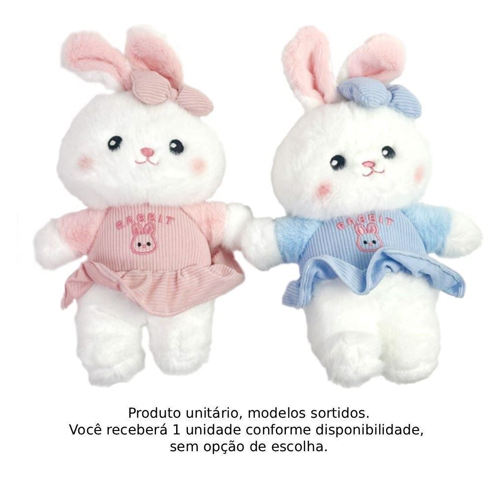 Pelúcia Coelho com Lacinho 25 cm - Sortido