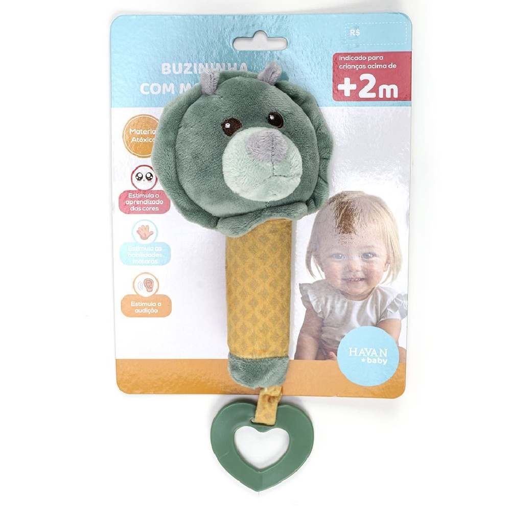 Pelúcia Com Buzina Havan Baby - Dino
