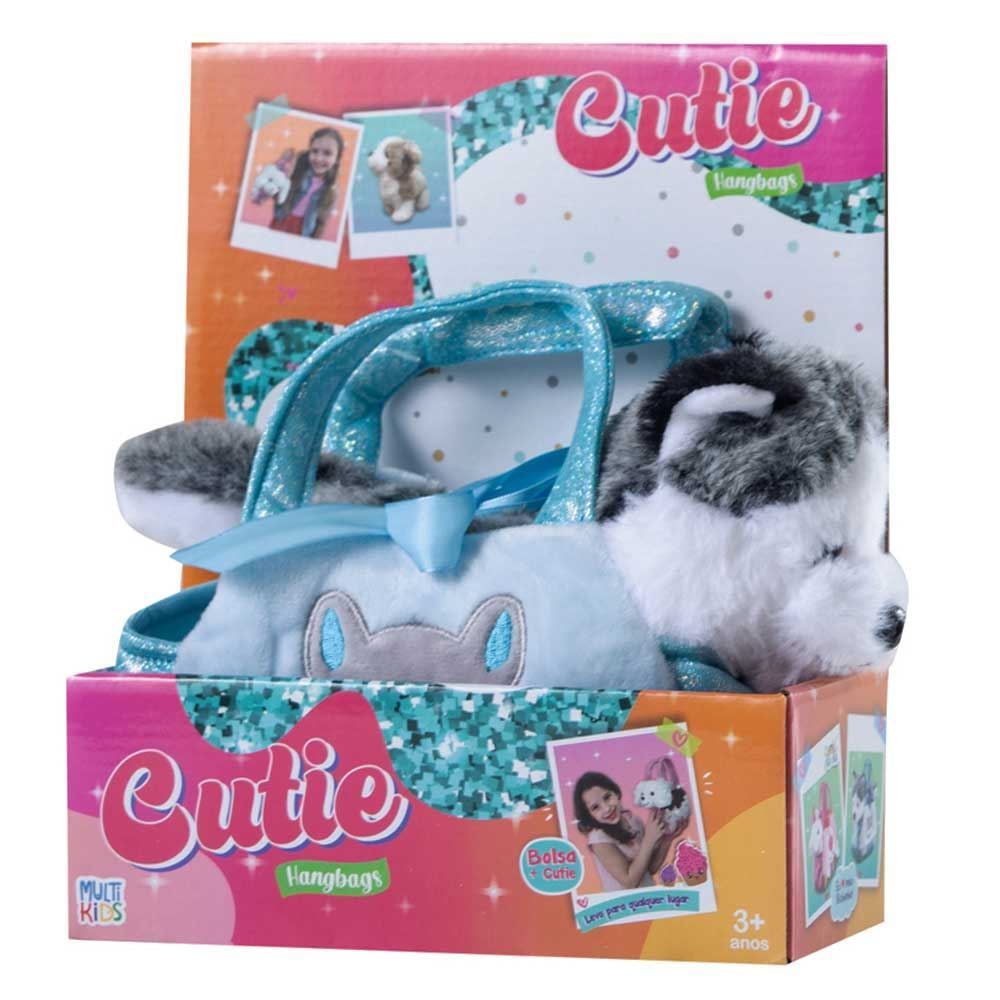 Pelúcia Cutie Handbags Husky Azul Multikids - BR1713
