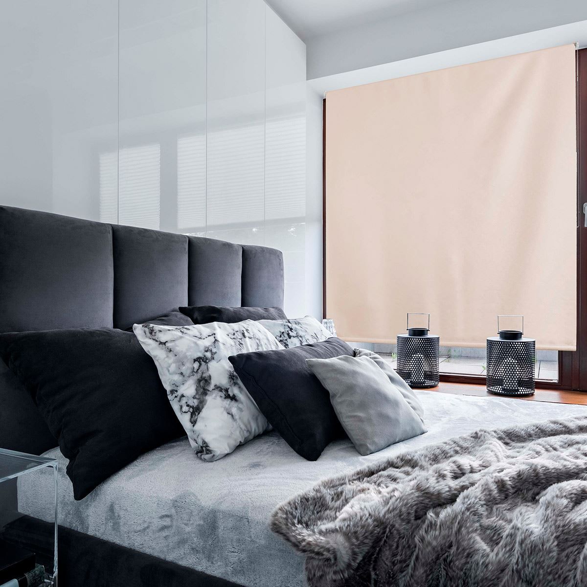 Persiana Blackout Em Rolo 1,40X1,60M Evolux - Creme