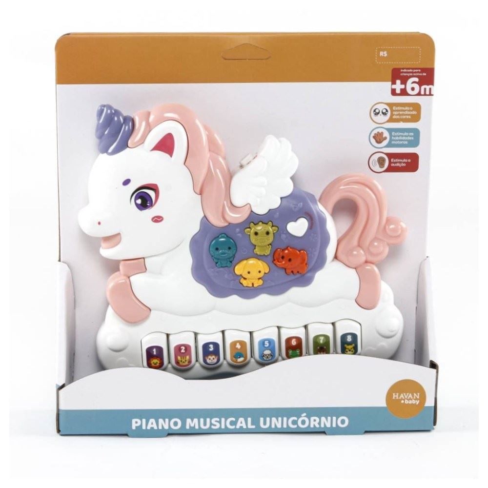 Piano Musical Unicórnio Havan Toys - HBR0722