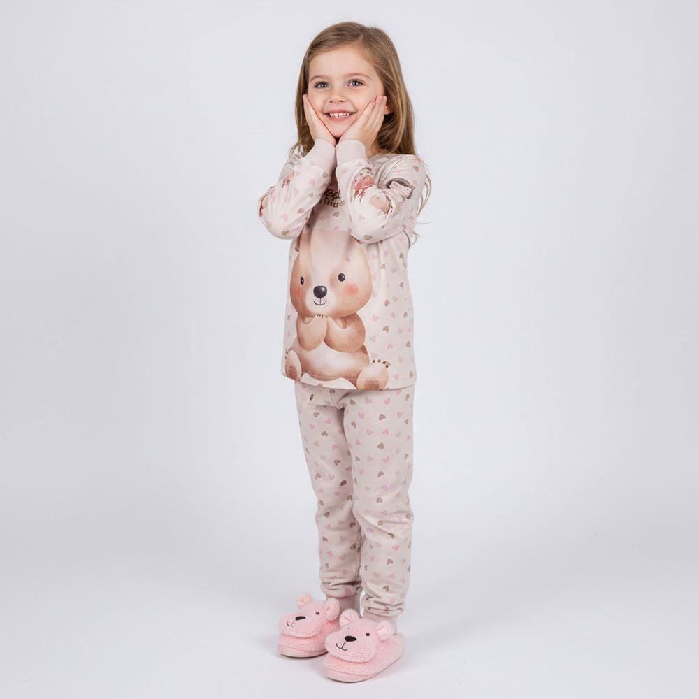 Pijama Infantil Menina 4 a 10 Anos Teddy Marmelada