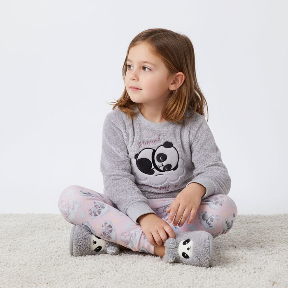 Pijama Infantil Menina 4 a 10 Anos Sleepy Panda Marmelada