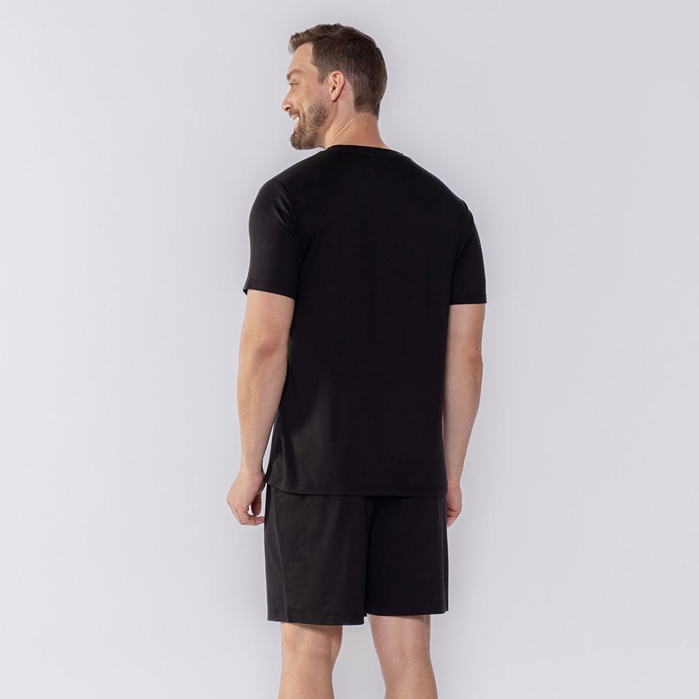 Pijama Masculino Curto Com Bolso Marc Alain