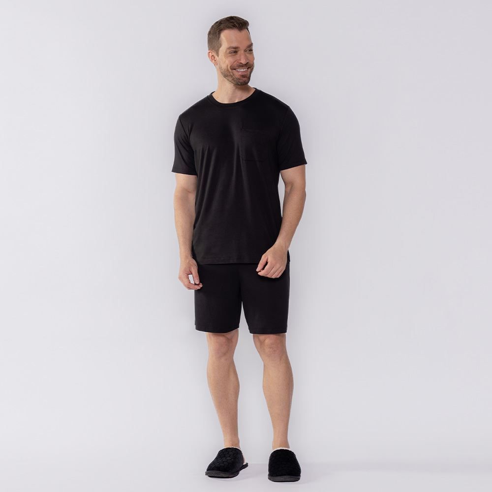 Pijama Masculino Curto Com Bolso Marc Alain