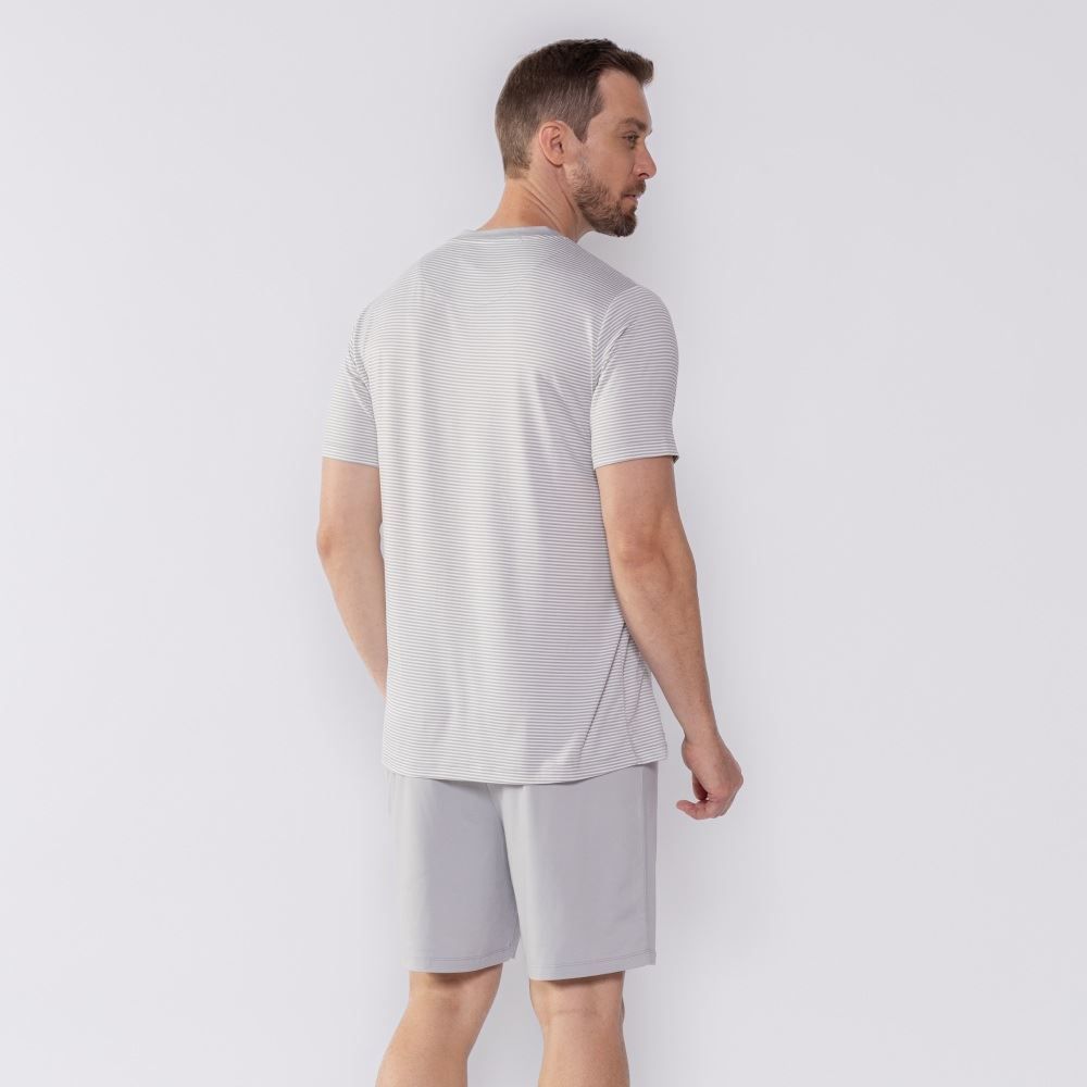 Pijama Masculino Curto Listrado Marc Alain