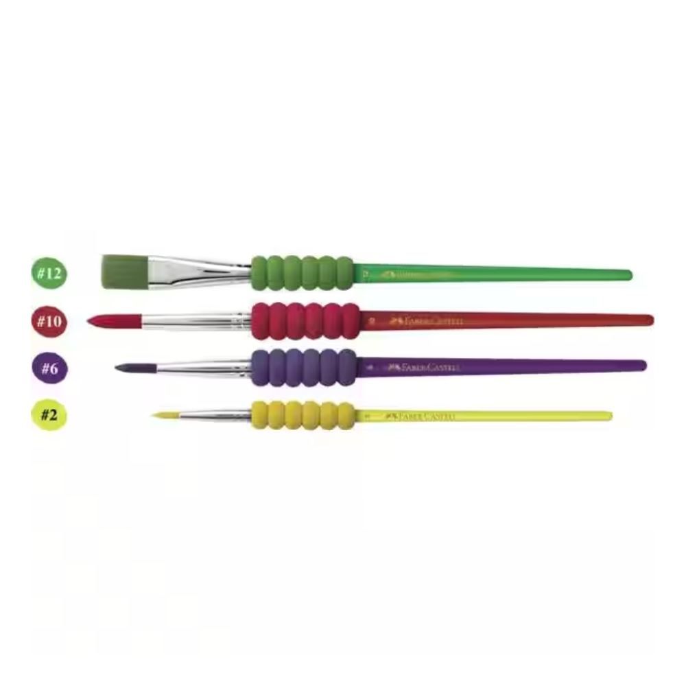 Pincel Soft Touch Faber-Castell - 4 Unidades