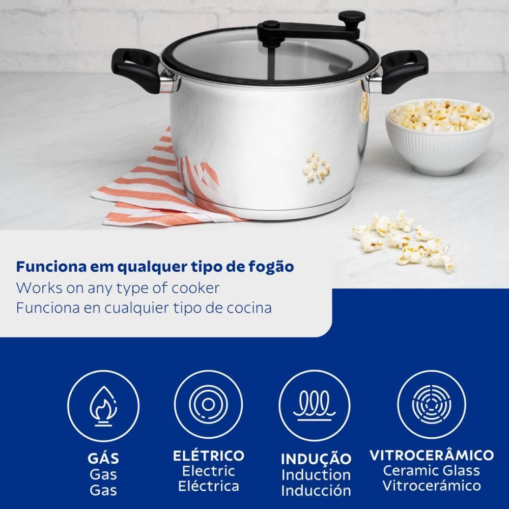 Pipoqueira Allegra Tramontina 22Cm - Aço Inox