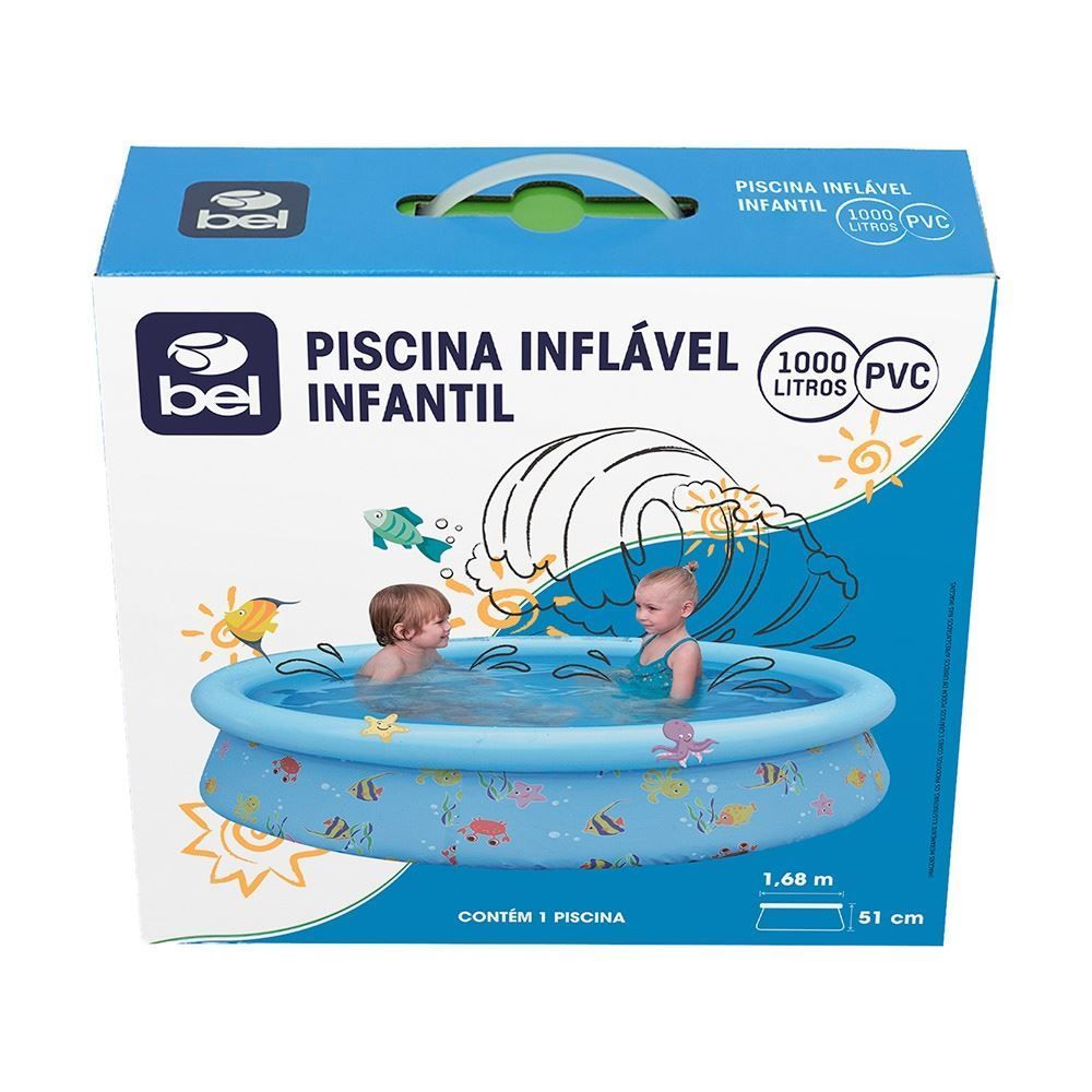 Piscina Inflável Infantil 1000 Litros Bel Fix - Azul