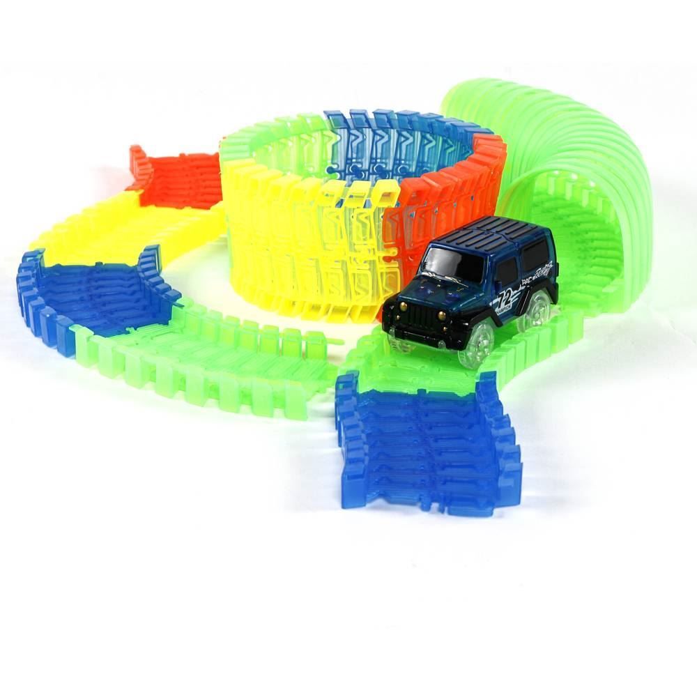 Pista Fluorescente 128 Peças Com Carrinho Havan Toys - HBR0090