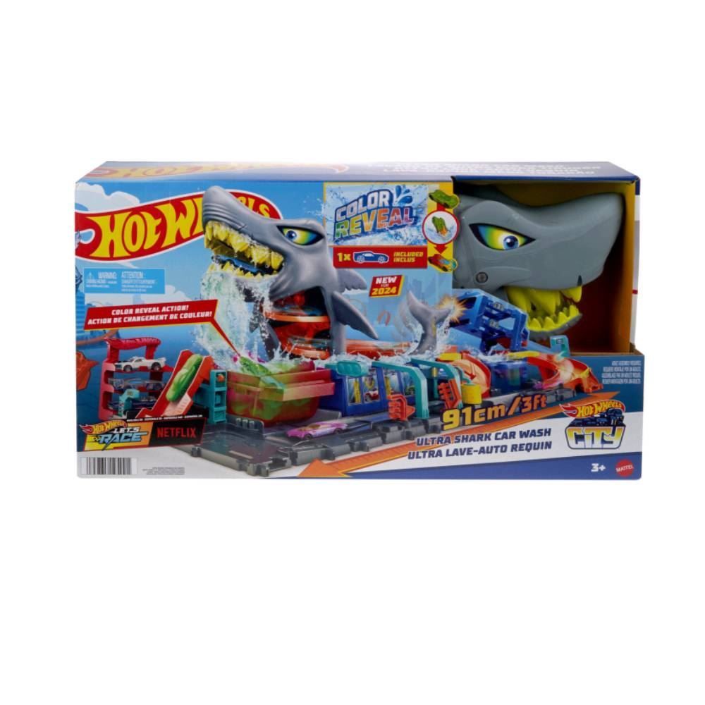 Pista Lava-Rápido Mega Tubarão Hot Wheels City - HTN82