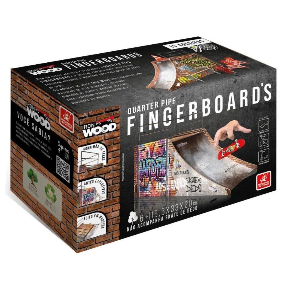 Pista Quarter Pipe Skate De Dedo Brincadeira De Criança - 3911