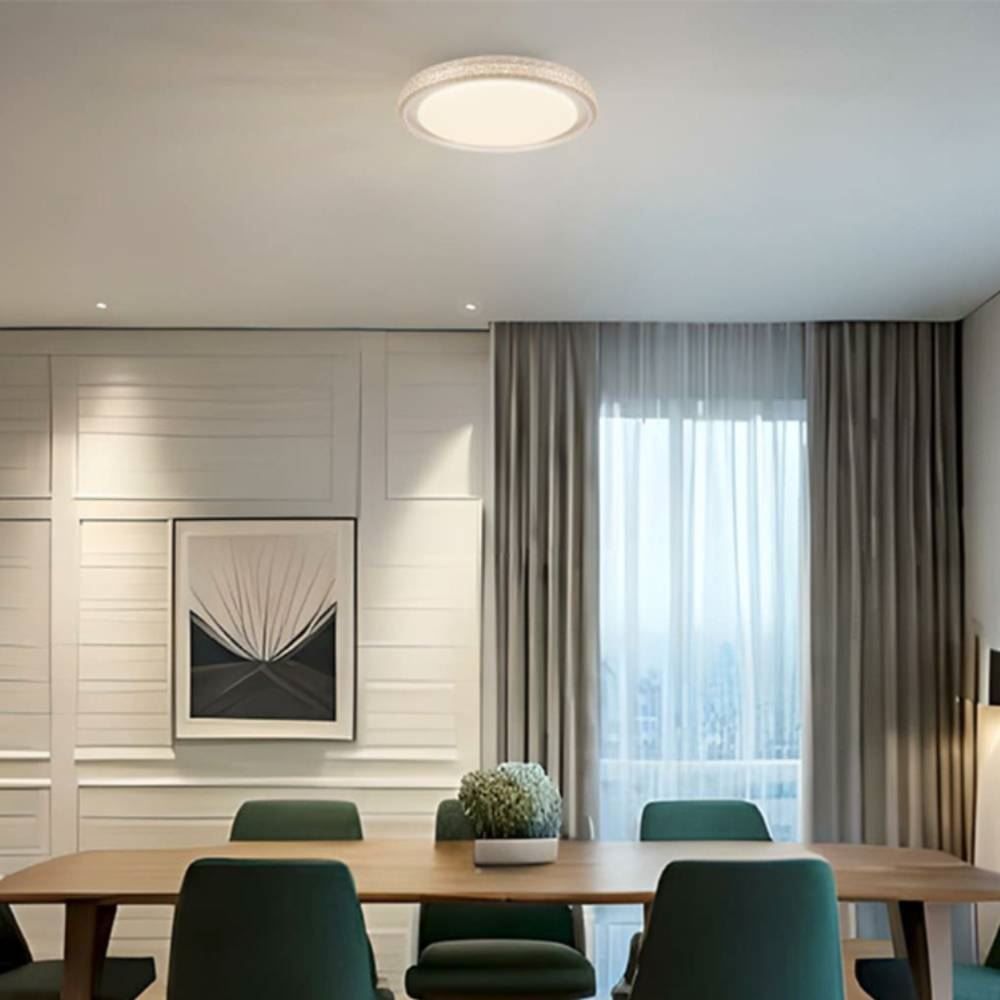 Plafon Led Taschibra Redondo Iris 20W On Tw Com Controle Remoto