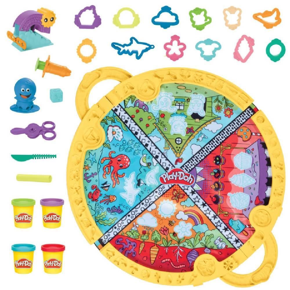 Play-Doh Kit De Massinha Tapete De Atividades Fold & Go Hasbro - F9143