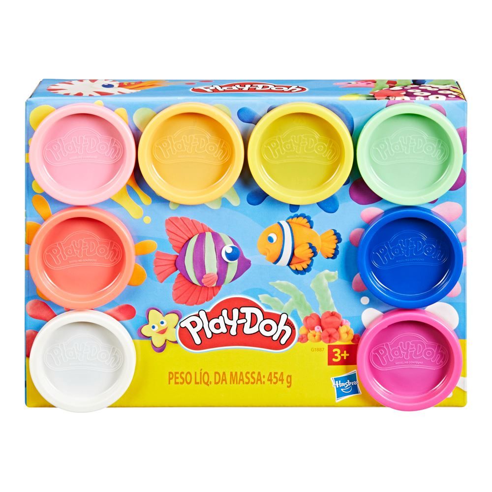 Play-Doh Kit Massinha Com 8 Potes Hasbro - G1887