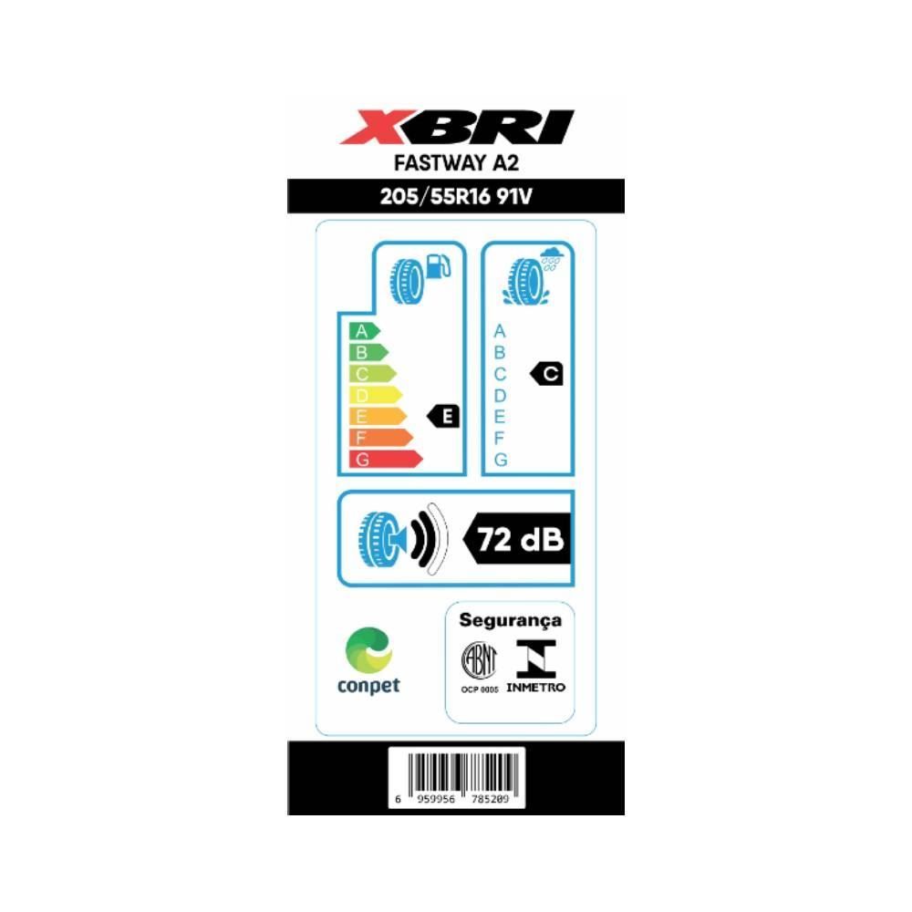 Pneu Xbri Fastway A2 205/55 R16 91V - Preto