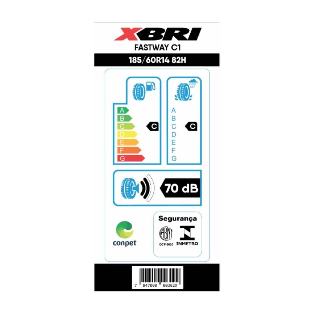 Pneu Xbri Fastway C1 185/60 R14 82H - Preto