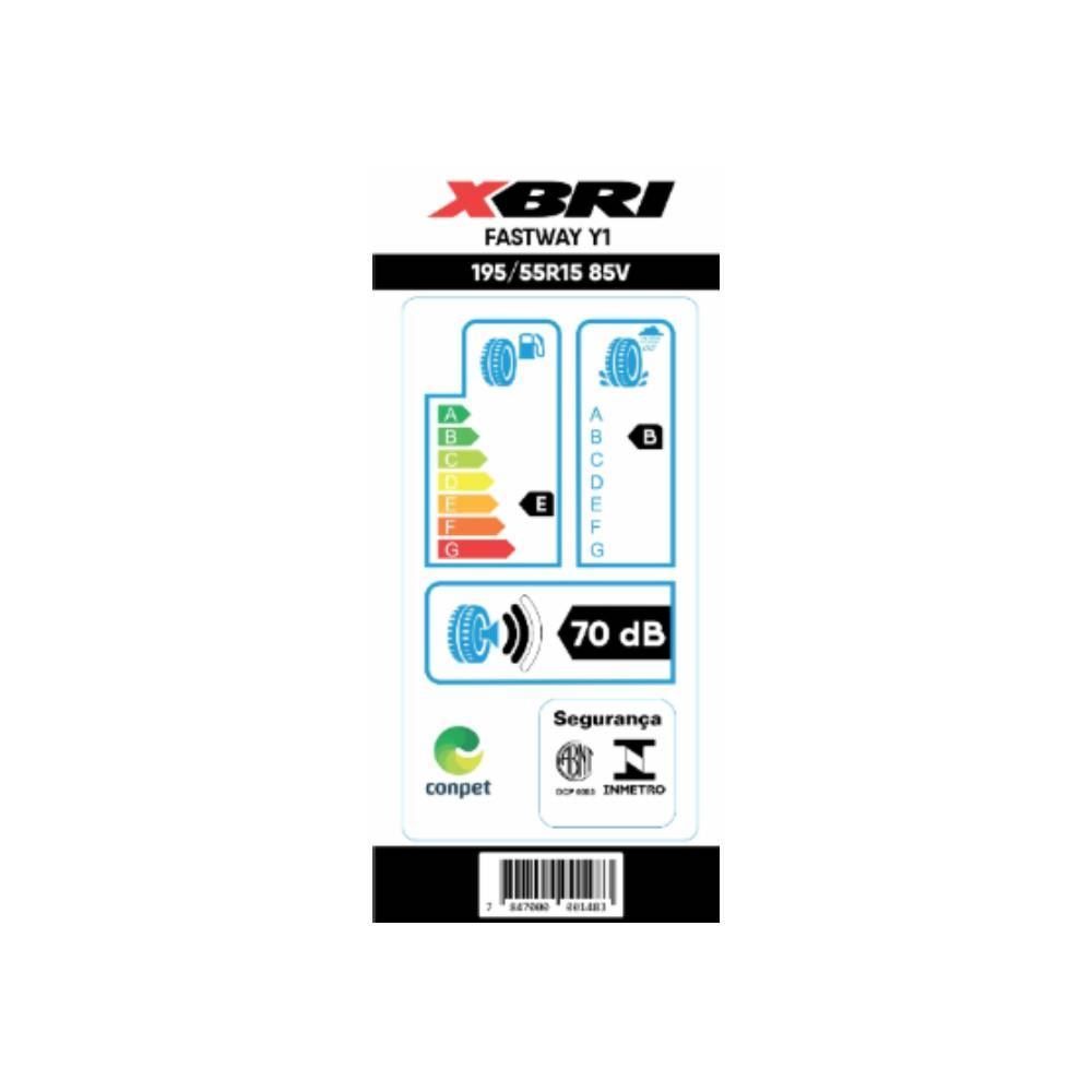 Pneu Xbri Fastway Y1 195/55 R15 85V - Preto