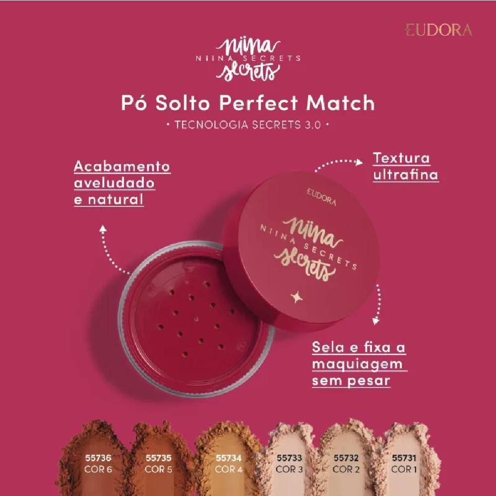 Pó Solto Cor 4 Niina Secrets Perfect Match 12G - Eudora