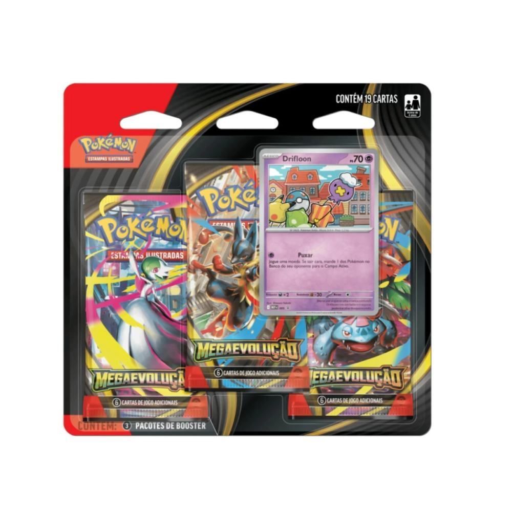 Pokémon Mega Evolução Blister Triplo Copag - Sortido