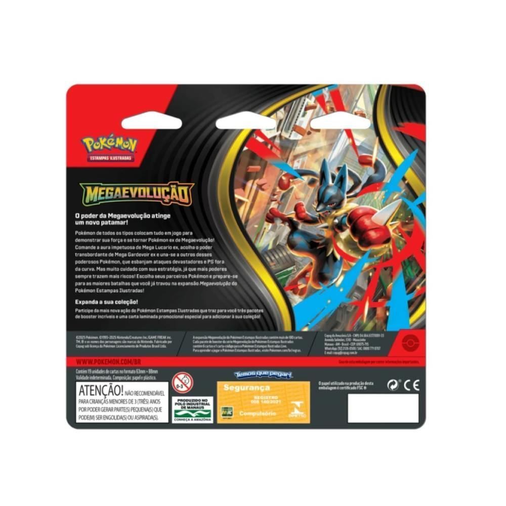 Pokémon Mega Evolução Blister Triplo Copag - Sortido