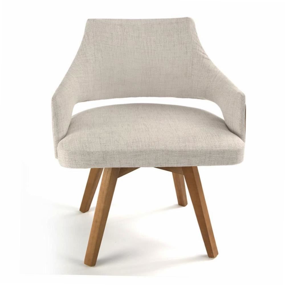 Poltrona Giratória Milano Havan Casa - Linho