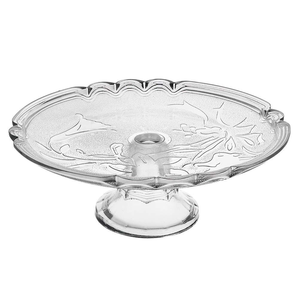 Porta Bolo Lirio C/ Pe Natural 32 Cm Vtzz