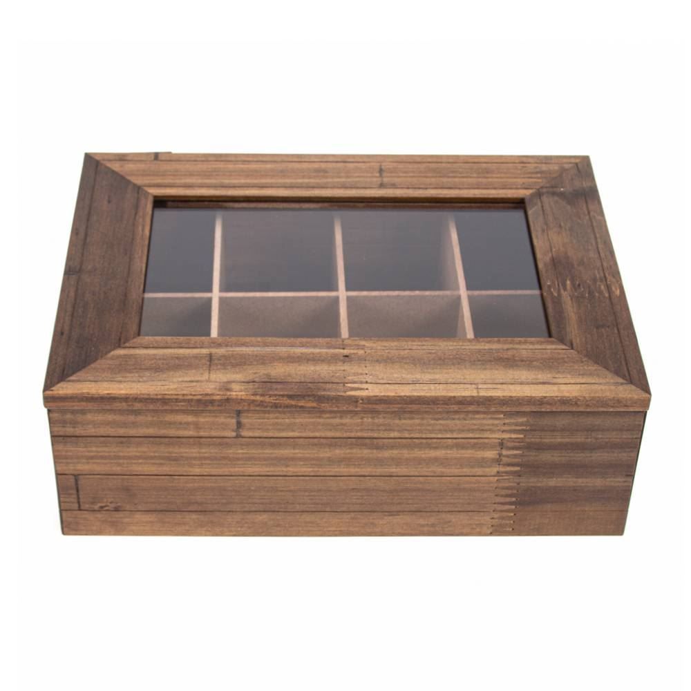 Porta Chá De Madeira Bw Quadros - Natural