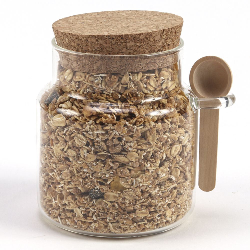 Porta Condimento Com Colher De Bambu 400Ml Havan Casa - Vidro