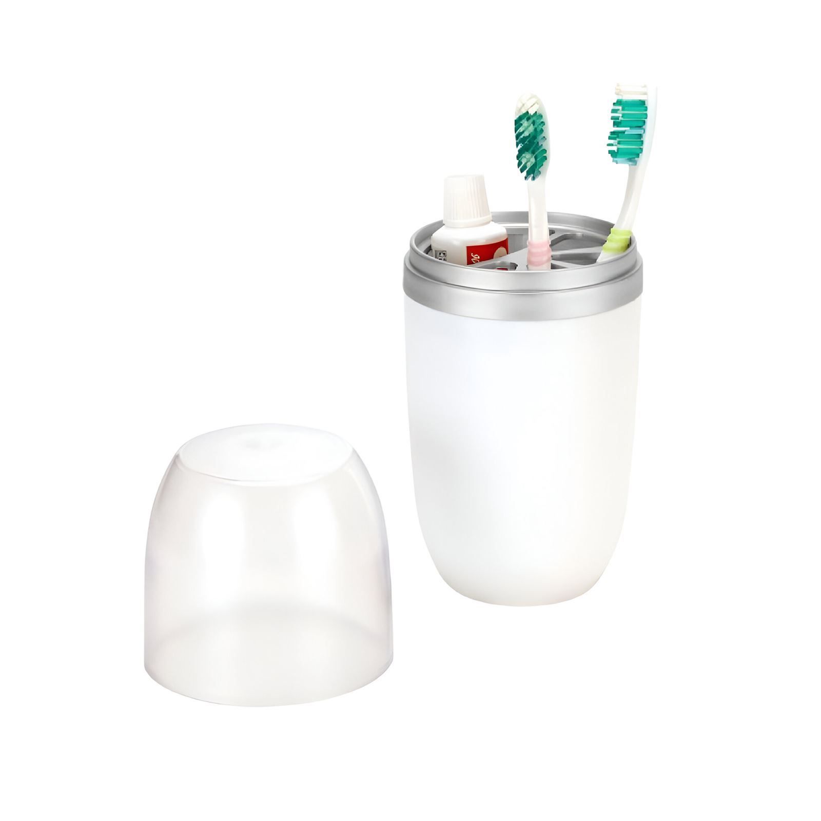 Porta Escova Dental Com Tampa Arthi 500Ml - Branco