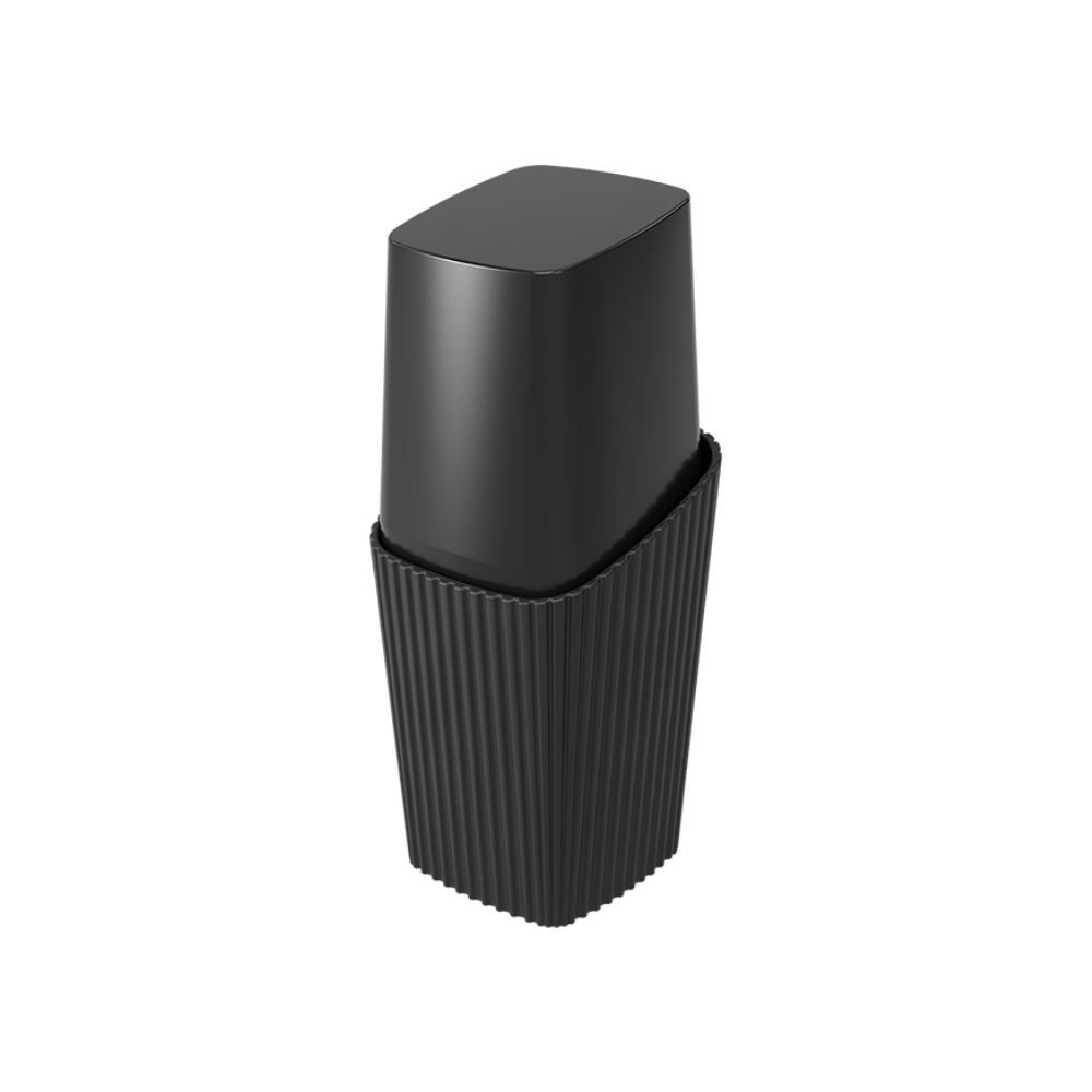 Porta Escova Dental Com Tampa New Square 20,8Cm - Preto