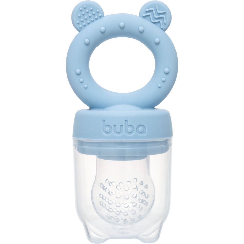 Porta Futinhas Em Silicone Ursinho Buba 6M - Azul Claro